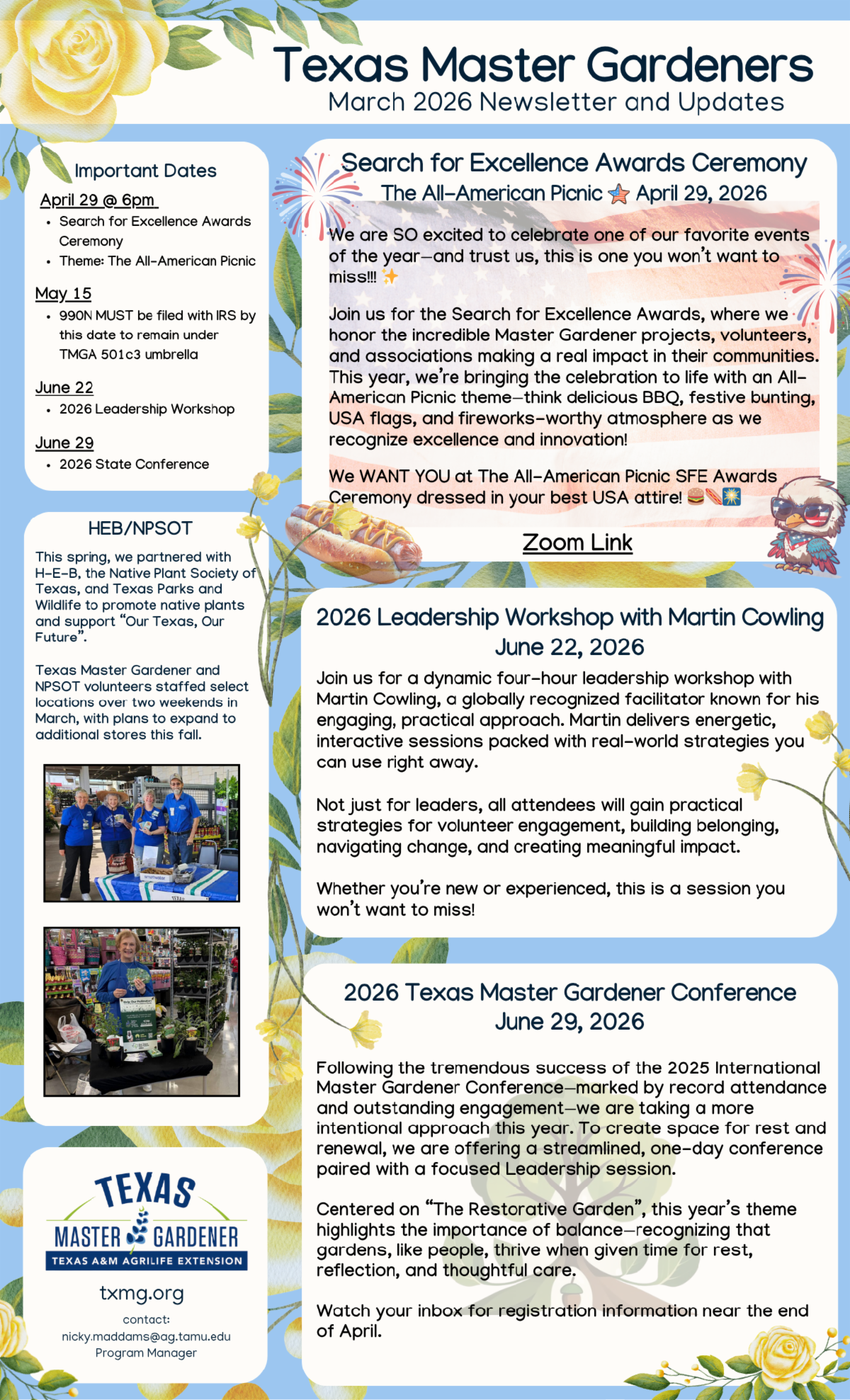 March TMGA Newsletter