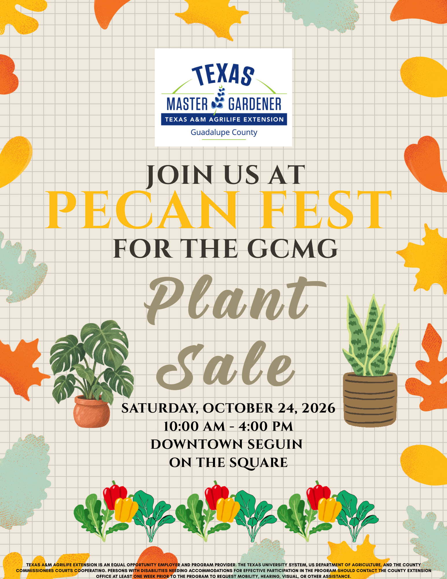 Pecan Fest Plant Sale 2026 2