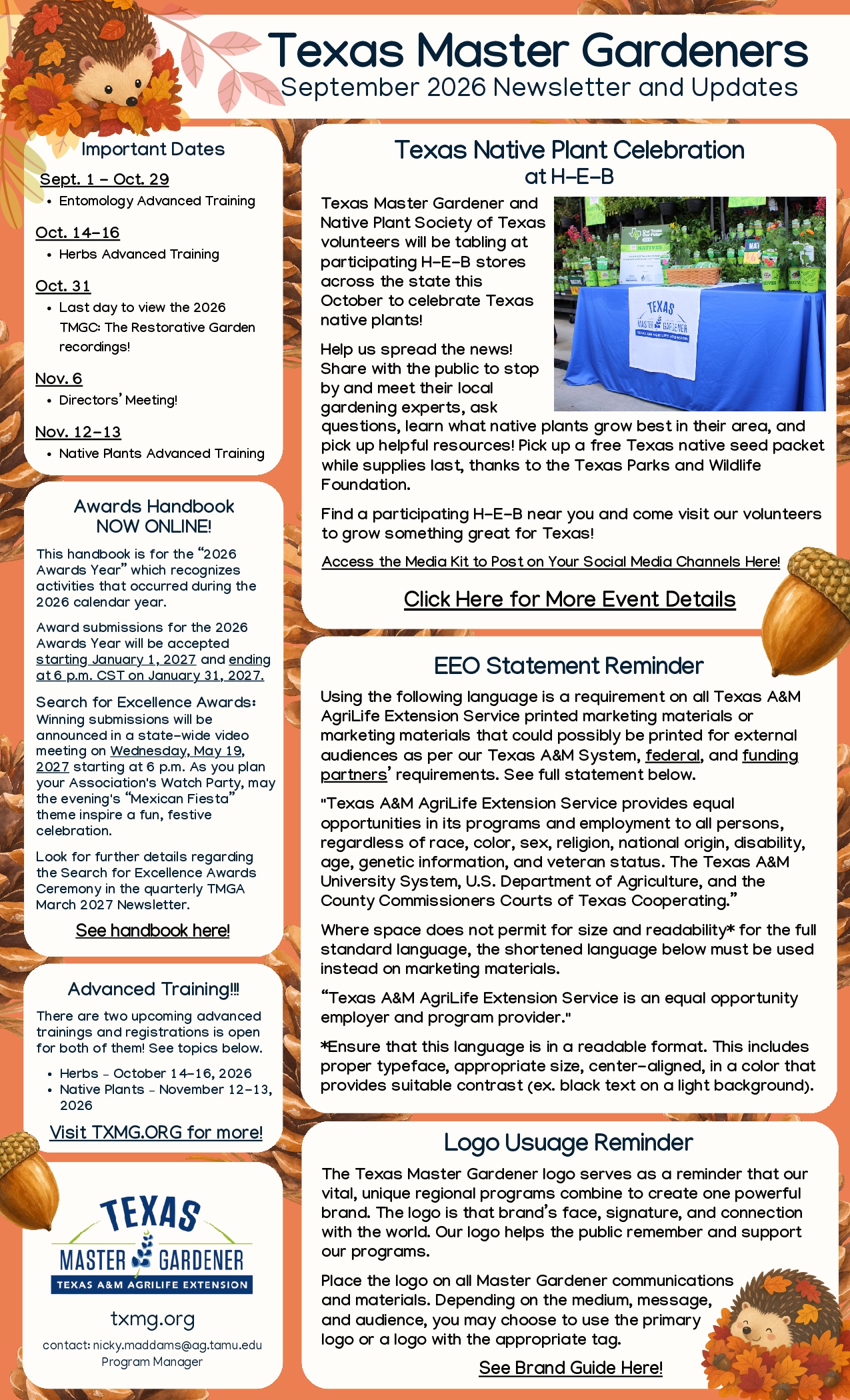 September 2026 TMG Newsletter