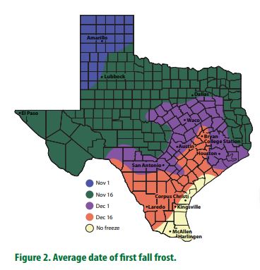 Texas-Average-date-of-first-fall-frost